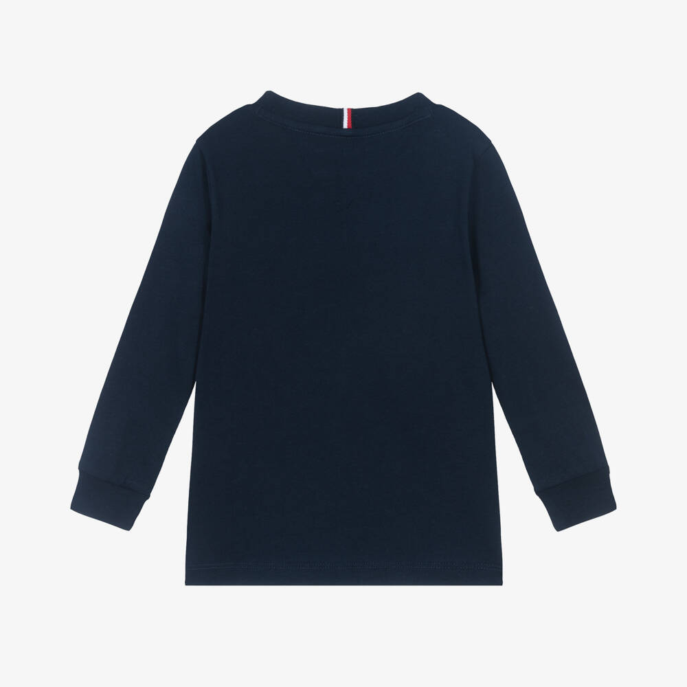 Tommy Hilfiger-Navy Blue Boys' Cotton Jersey Top | Childrensalon Outlet