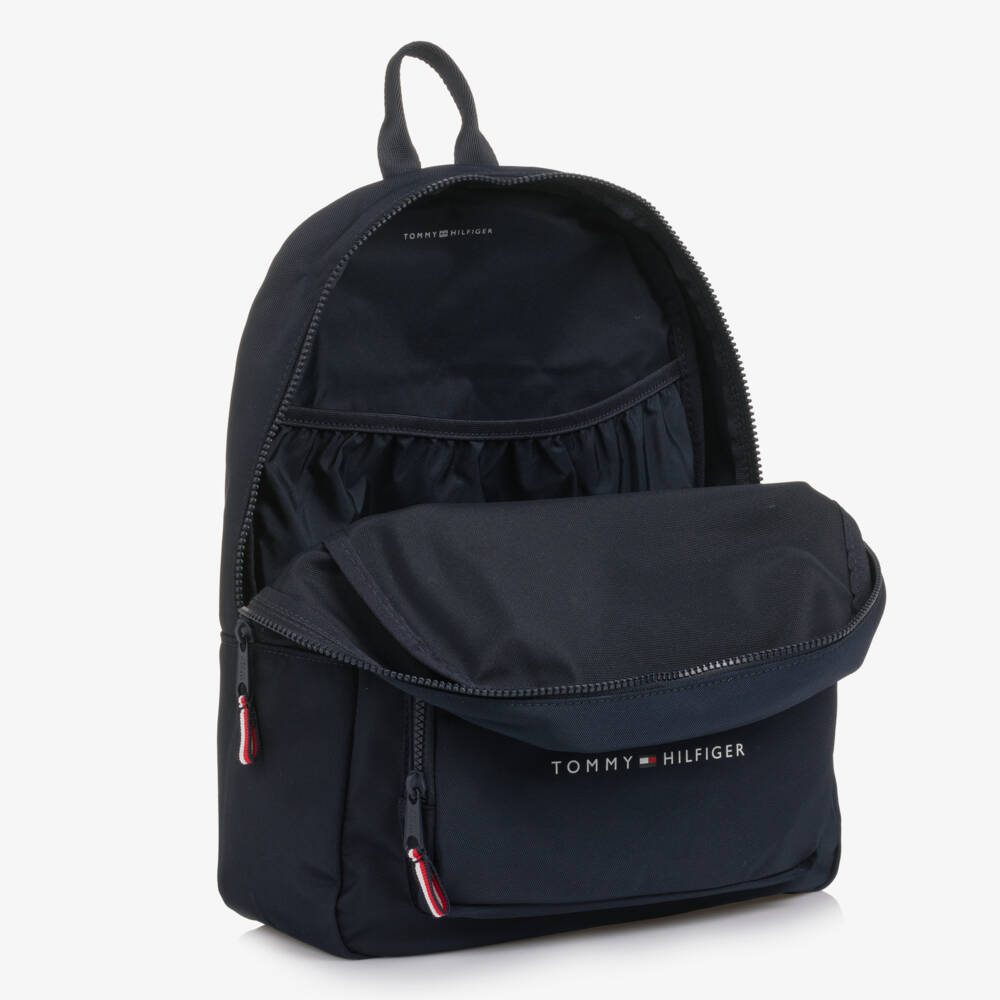 Tommy Hilfiger-Navy Blue Canvas Backpack (37cm) | Childrensalon Outlet