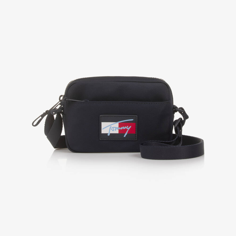 Tommy Hilfiger-Navy Blue Canvas Crossbody Bag (17cm) | Childrensalon Outlet