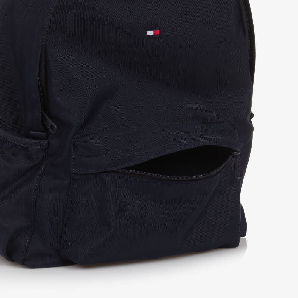 Tommy Hilfiger-Navy Blue Canvas Flag Logo Backpack | Childrensalon Outlet