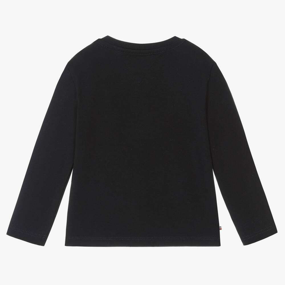 Tommy Hilfiger-Синий топ из хлопкового джерси | Childrensalon Outlet