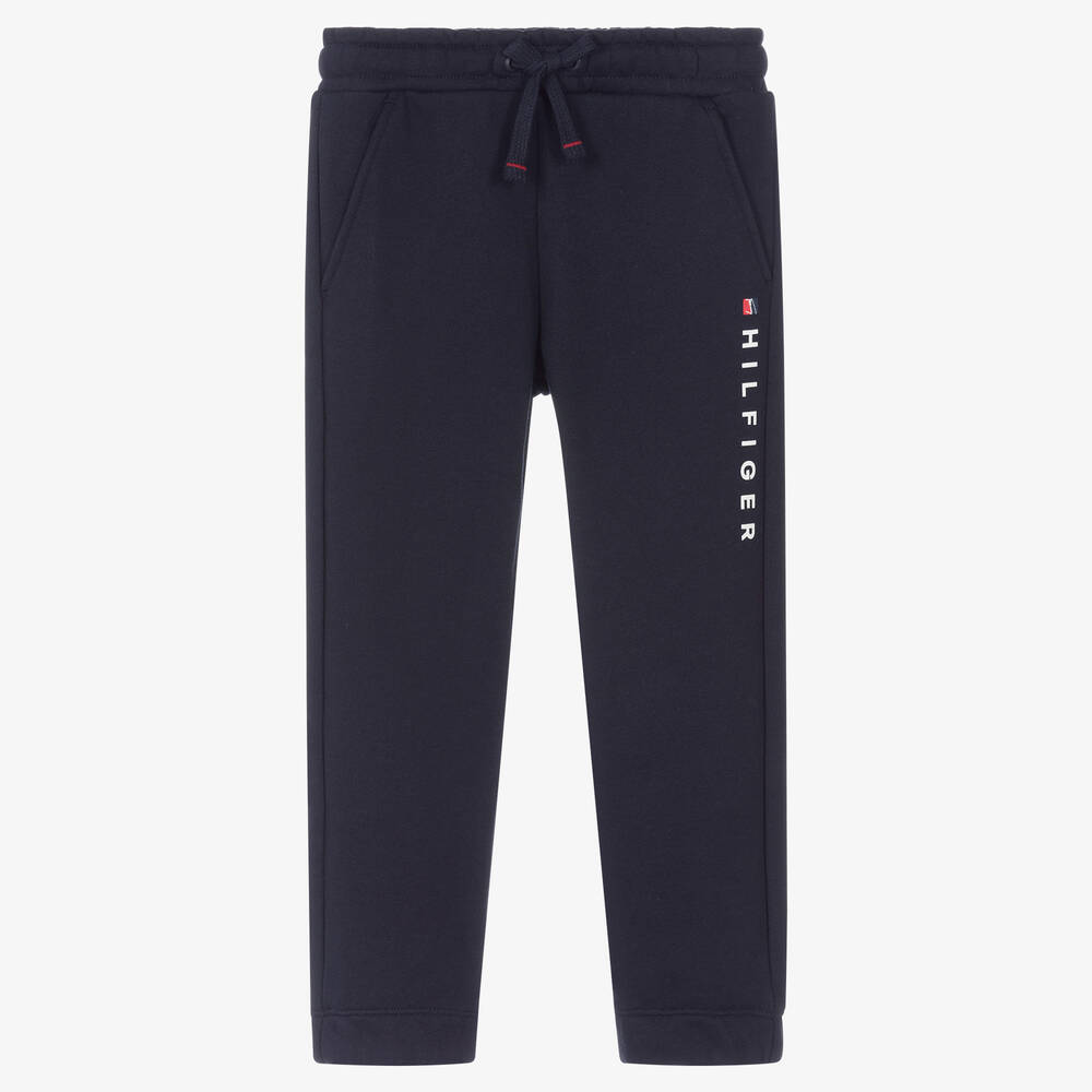 Tommy Hilfiger - Navy Blue Cotton Logo Joggers | Childrensalon