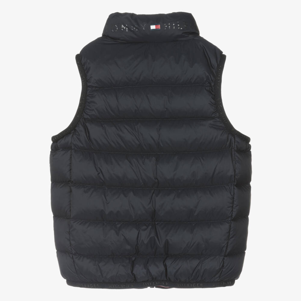 Tommy Hilfiger-Navy Blue Down Padded Gilet | Childrensalon Outlet