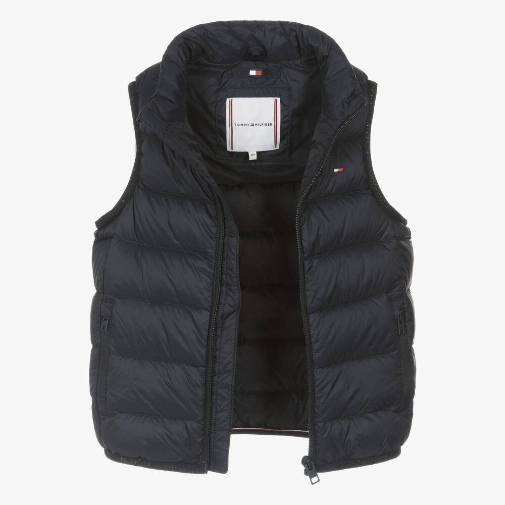 Tommy Hilfiger-Navy Blue Down Padded Gilet | Childrensalon Outlet