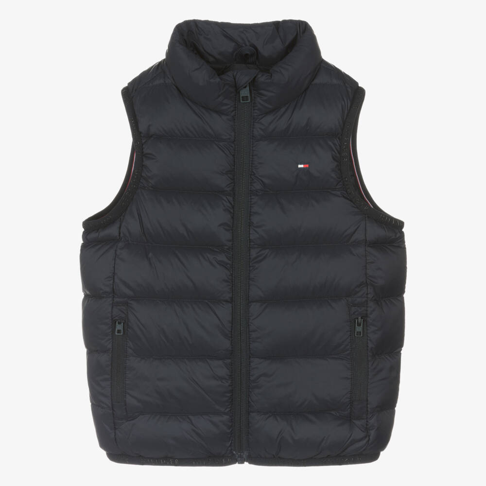 Tommy Hilfiger-Navy Blue Down Padded Gilet | Childrensalon Outlet