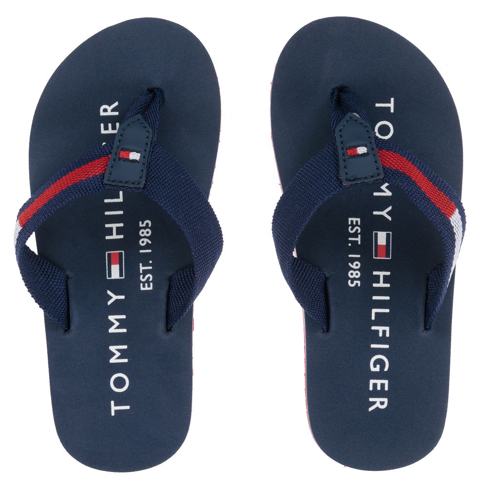 Tommy Hilfiger - Tongs bleu marine | Childrensalon