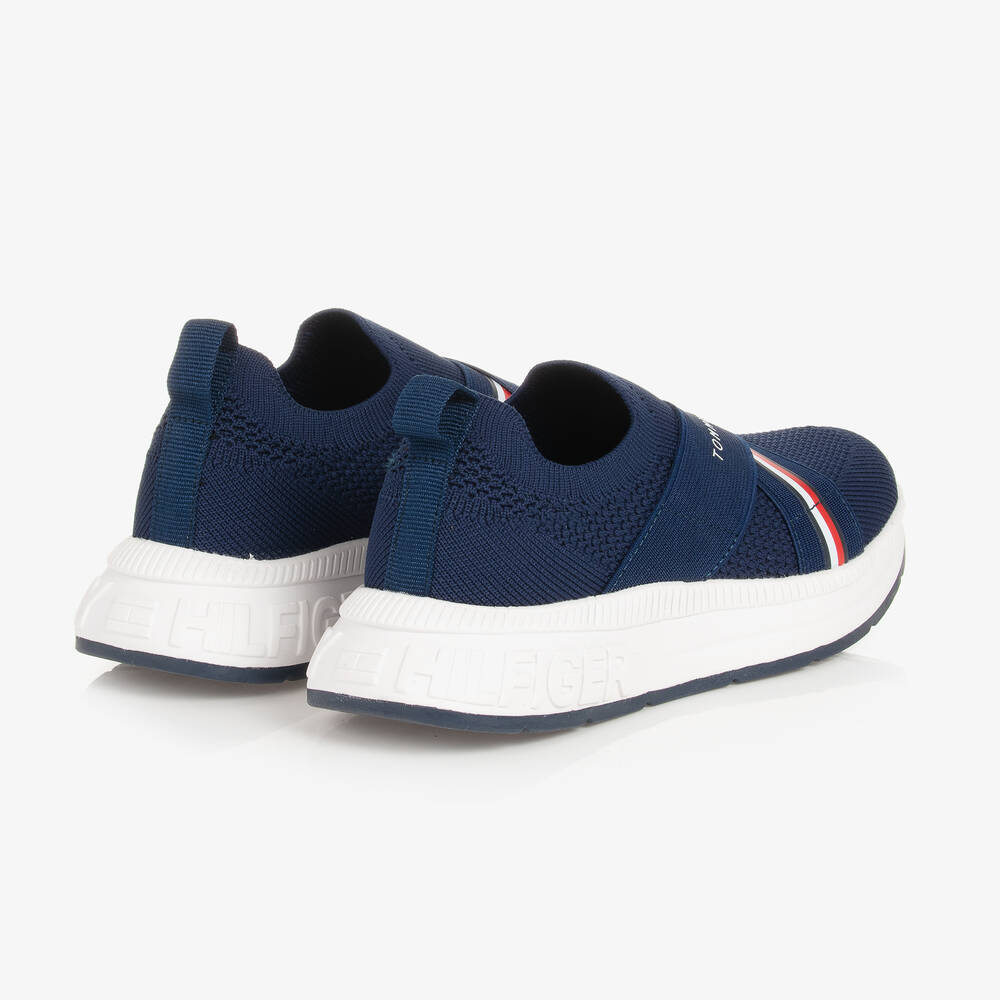 Tommy jeans flag logo hotsell mesh sock trainers in black