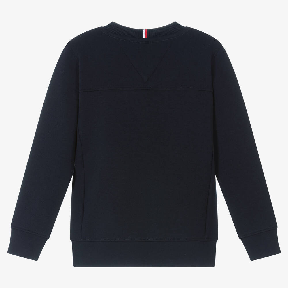 Tommy Hilfiger-Navy Blue Logo Sweatshirt | Childrensalon Outlet