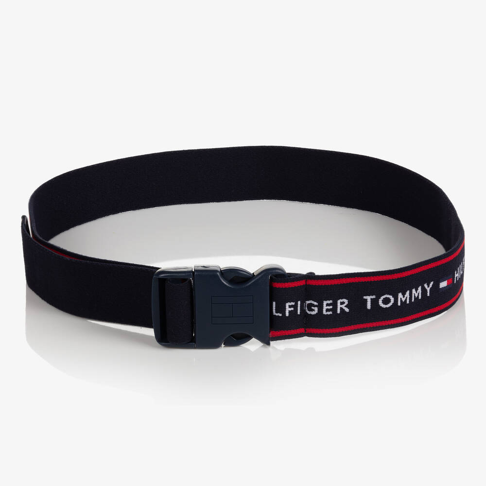 Tommy Hilfiger Navy Blue Logo Tape Belt Childrensalon Outlet