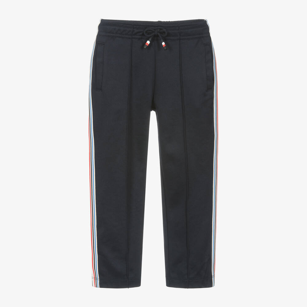 Tommy Hilfiger Navy Blue Striped Tape Joggers Childrensalon Outlet