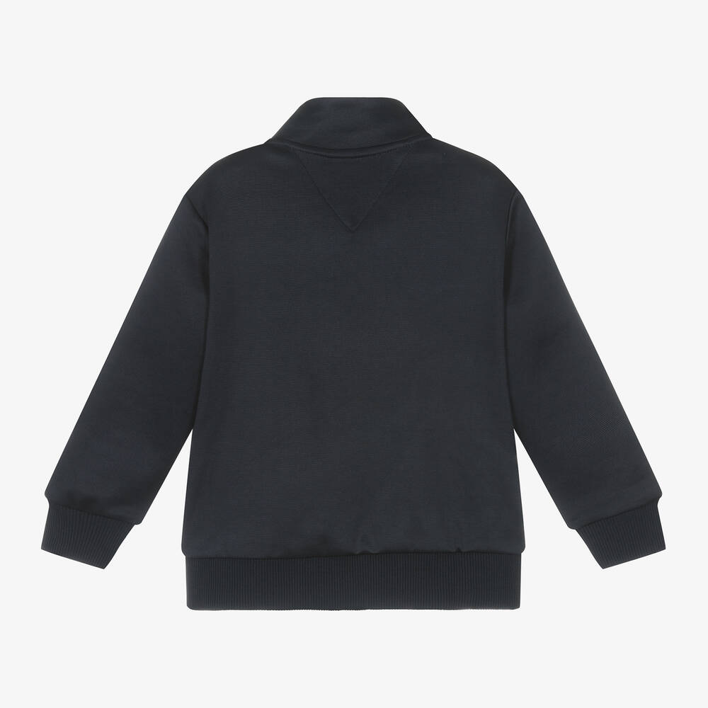 Tommy Hilfiger-Navy Blue Striped Tape Zip-Up Top | Childrensalon Outlet