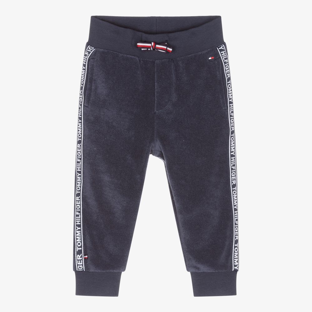 Tommy Hilfiger - Navy Blue Towelling Joggers | Childrensalon