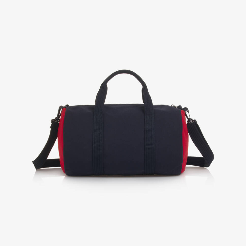 Tommy Hilfiger-Navy Blue & White Canvas Flag Logo Sports Bag (36cm) | Childrensalon Outlet