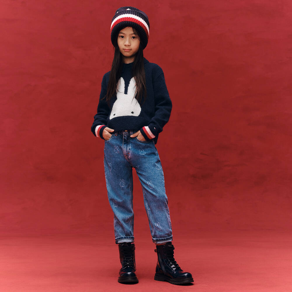 Tommy Hilfiger-Navy Blue Wool Miffy Knit Sweater | Childrensalon Outlet