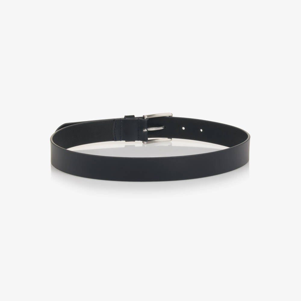 Tommy Hilfiger-Navy Smooth Leather Boys Belt | Childrensalon Outlet