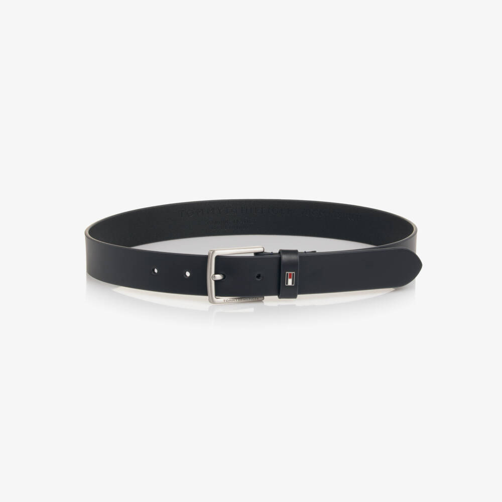 Tommy Hilfiger-Navy Smooth Leather Boys Belt | Childrensalon Outlet