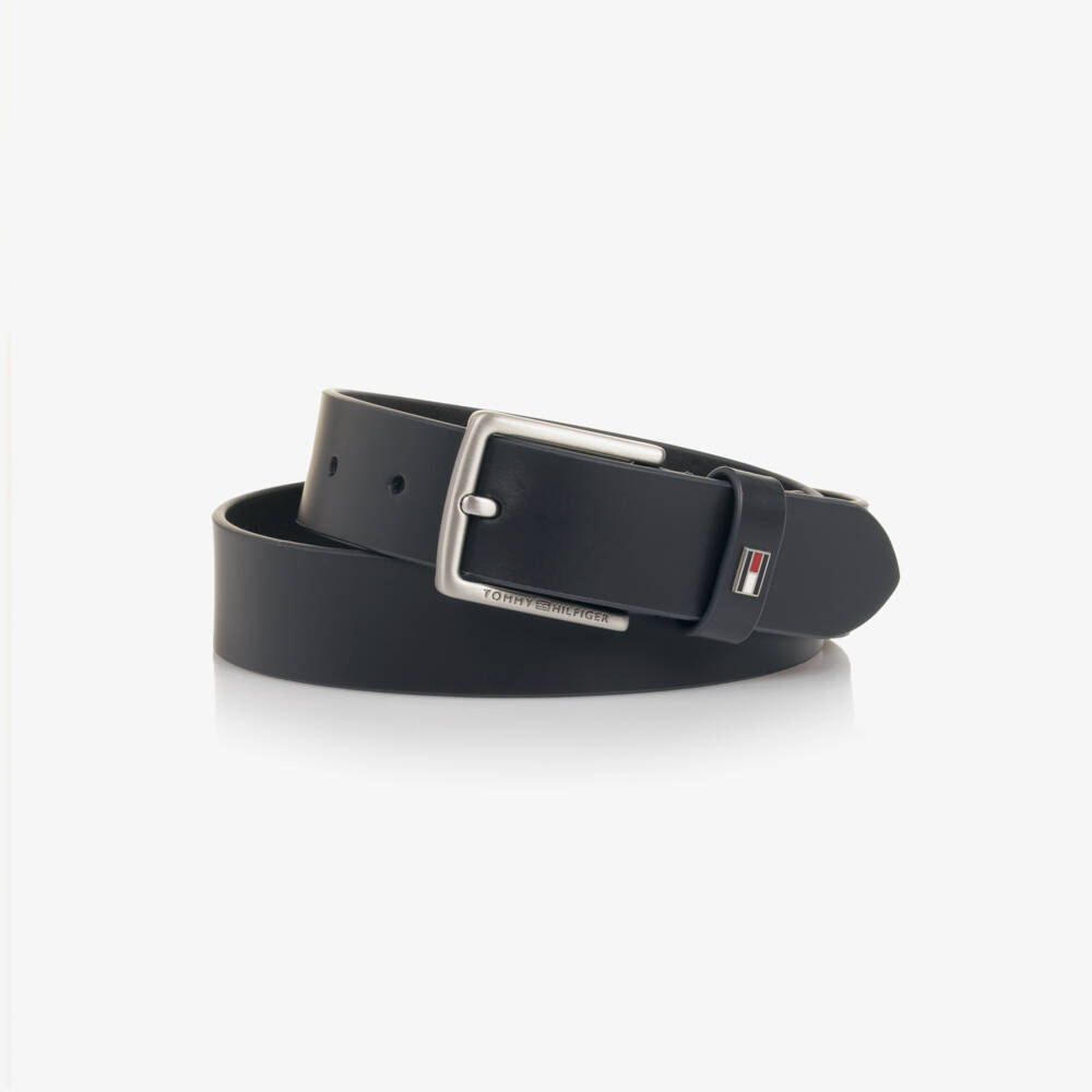 Tommy Hilfiger-Navy Smooth Leather Boys Belt | Childrensalon Outlet