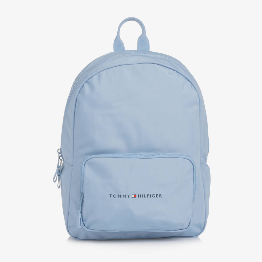 Tommy Hilfiger-Pale Blue Canvas Backpack (37cm) | Childrensalon Outlet