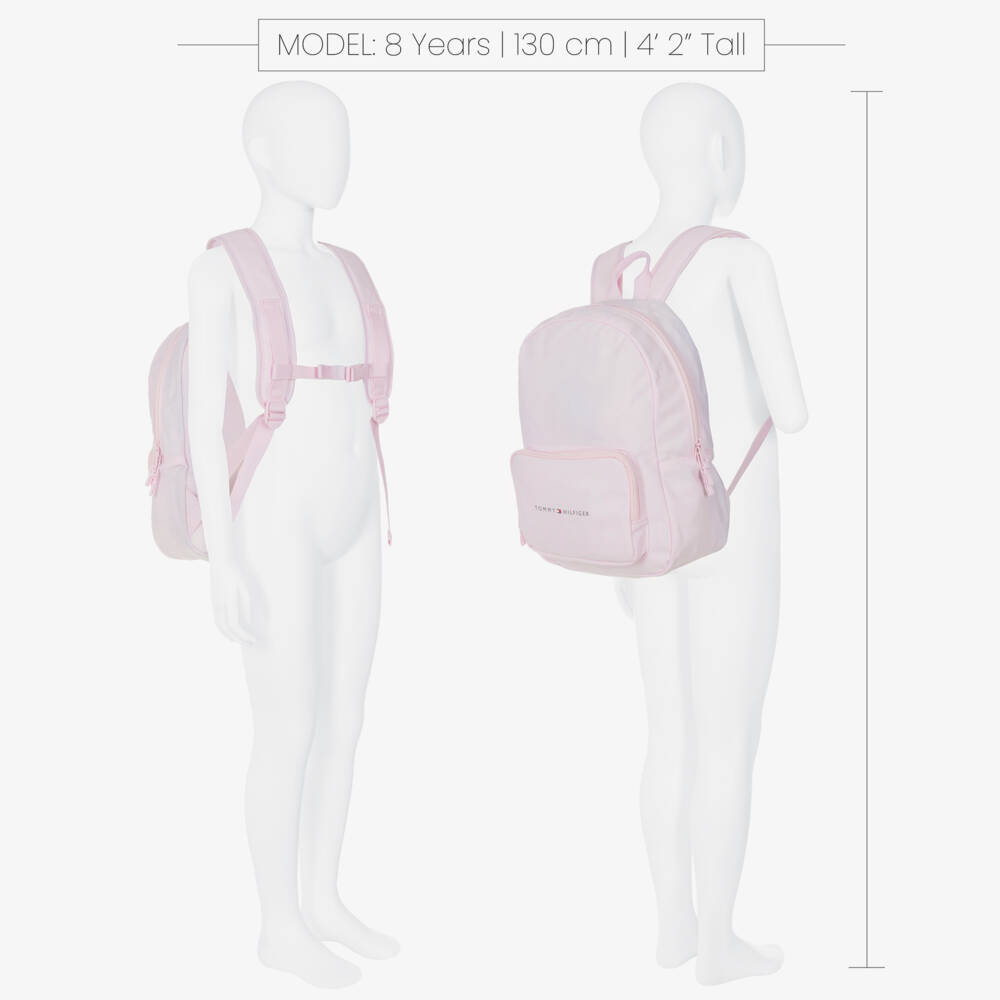 Tommy Hilfiger-Pink Canvas Backpack (37cm) | Childrensalon Outlet