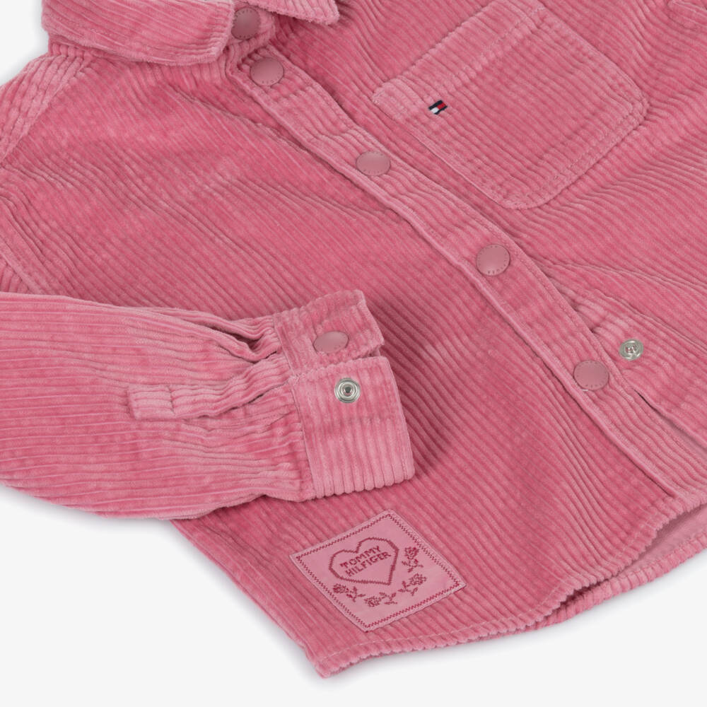 Tommy Hilfiger-Pink Corduroy Overshirt | Childrensalon Outlet