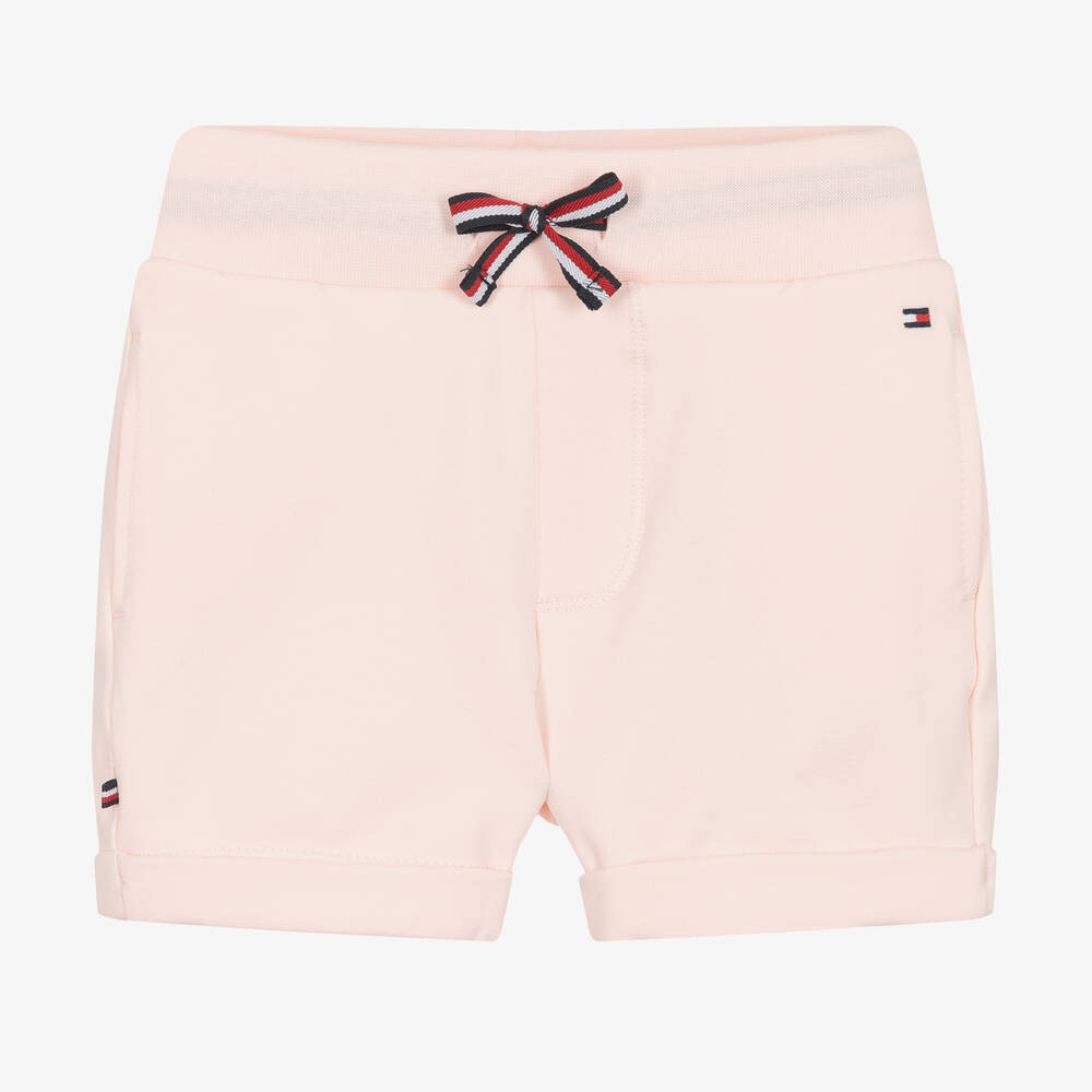 Tommy Hilfiger - Rosa Baby-Shorts aus Baumwolljersey | Childrensalon