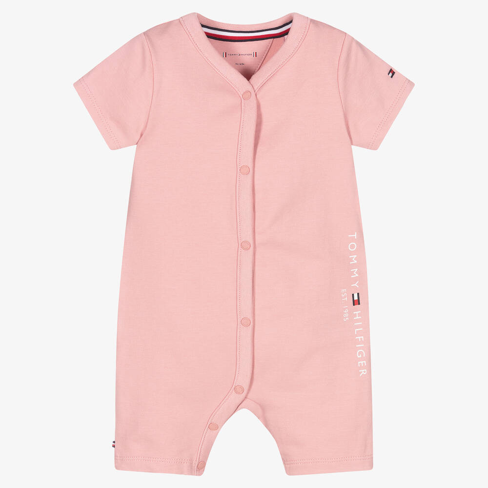 Tommy Hilfiger - Pink Cotton Jersey Shortie | Childrensalon