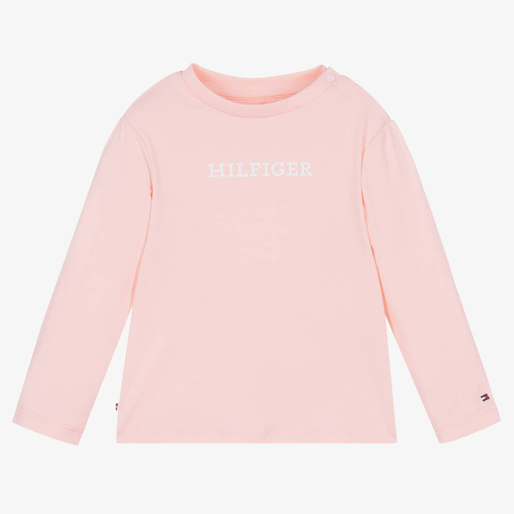 Tommy Hilfiger - Pink Cotton Jersey Top | Childrensalon