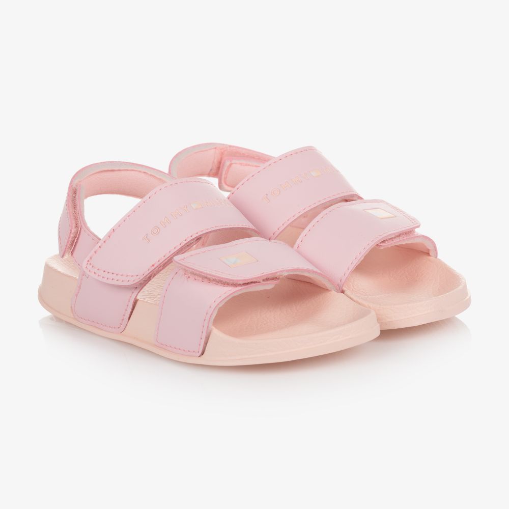 Tommy Hilfiger - Pink Logo Sandals | Childrensalon