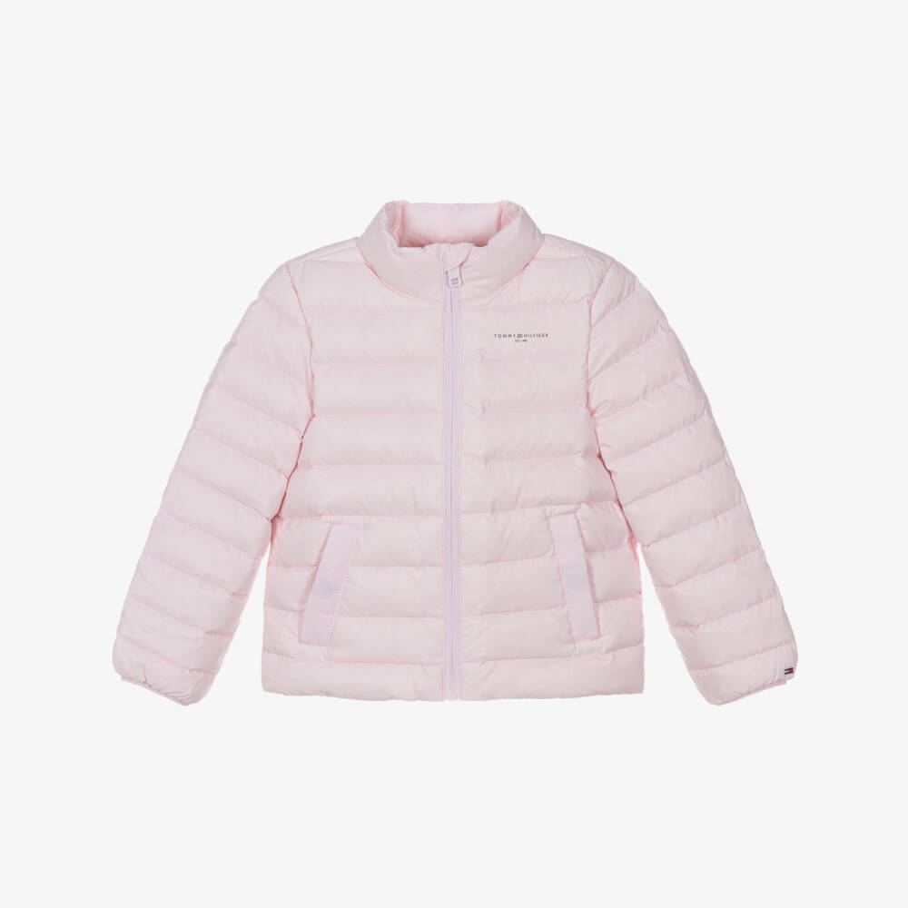 Tommy Hilfiger-Pink Padded Short Jacket | Childrensalon Outlet