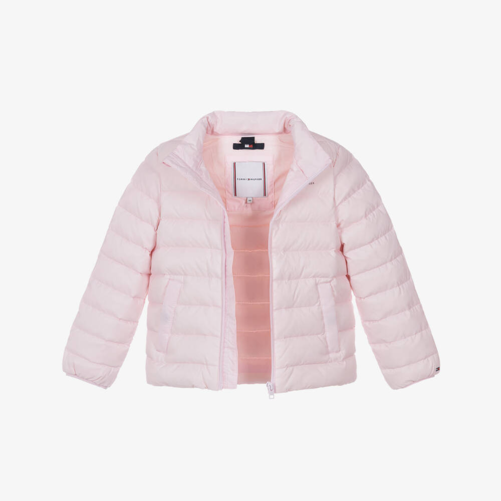 Tommy Hilfiger-Pink Padded Short Jacket | Childrensalon Outlet