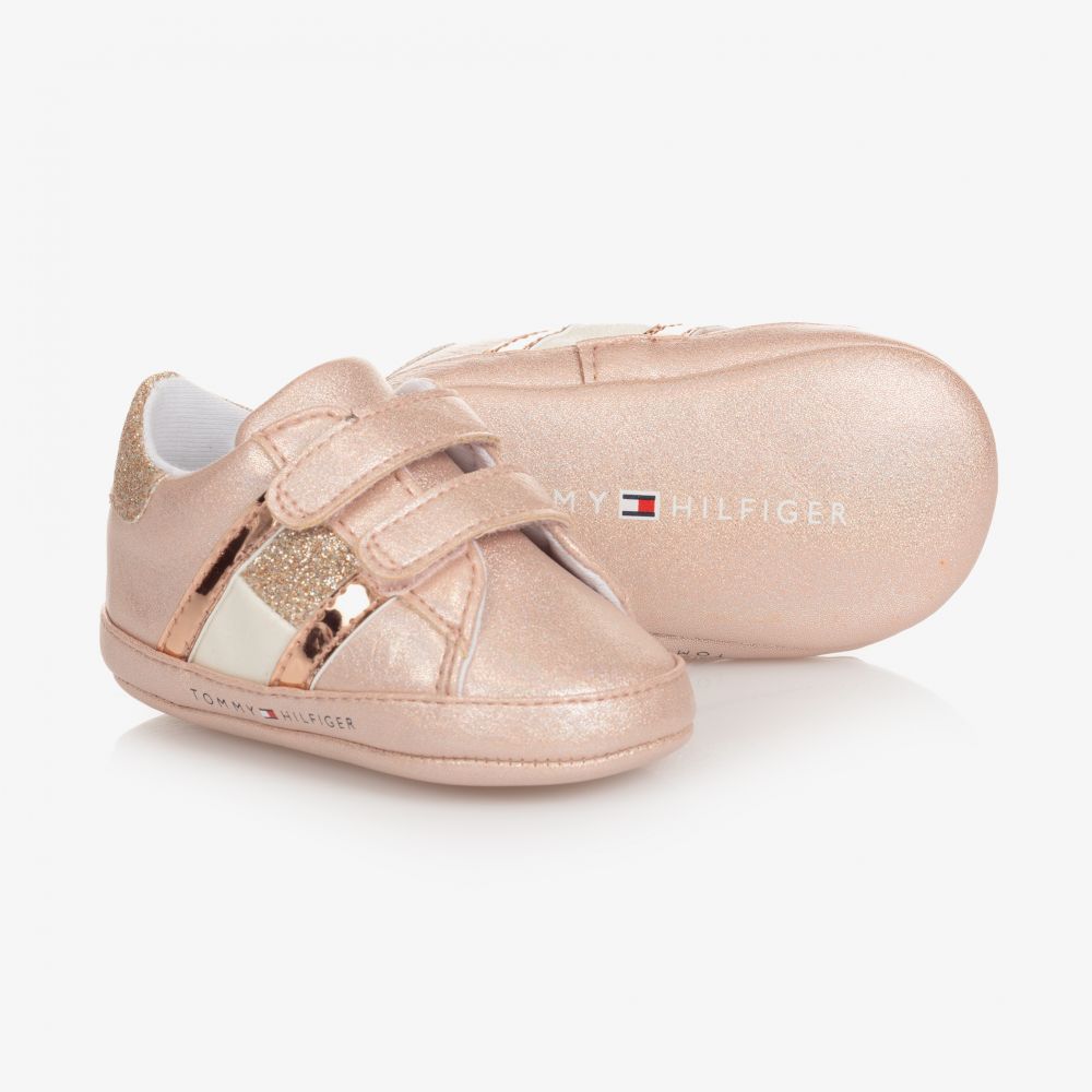 Tommy Hilfiger - Розовые кроссовки-пинетки | Childrensalon
