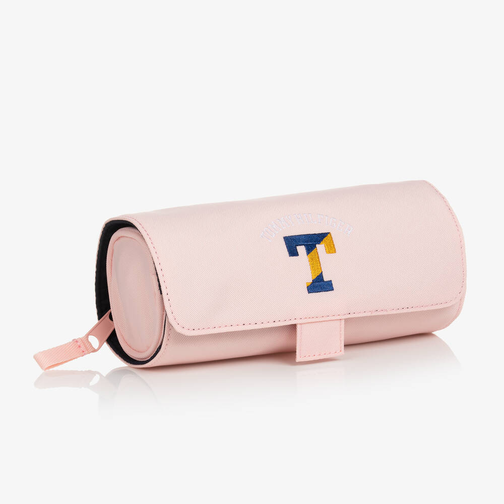 Tommy Hilfiger Pink Varsity Pencil Case 20cm Childrensalon