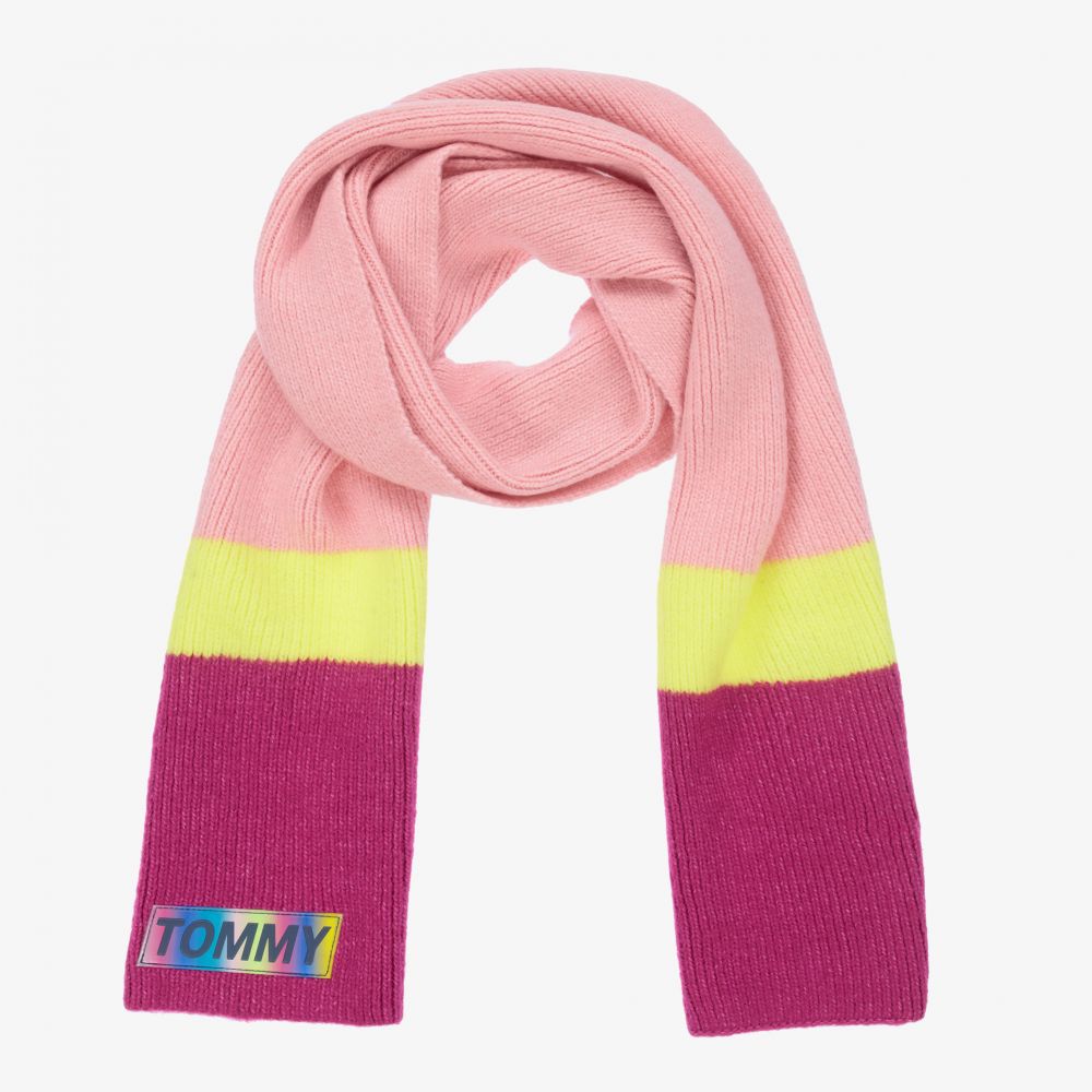 Tommy Hilfiger-Pink & Yellow Scarf (135cm) | Childrensalon Outlet