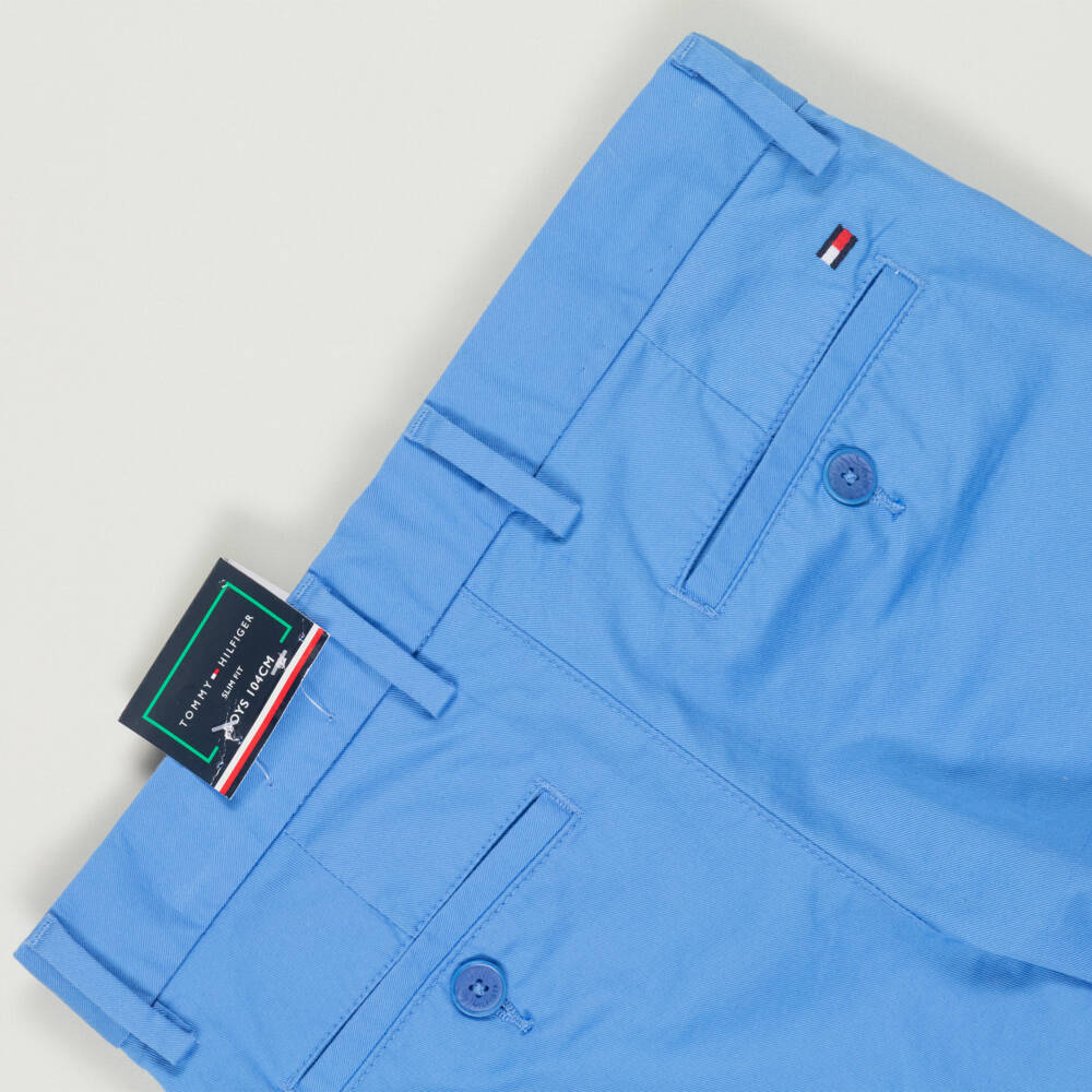 Tommy Hilfiger-Preloved Boys Blue Cotton Chino Shorts (4 years) | Childrensalon Outlet