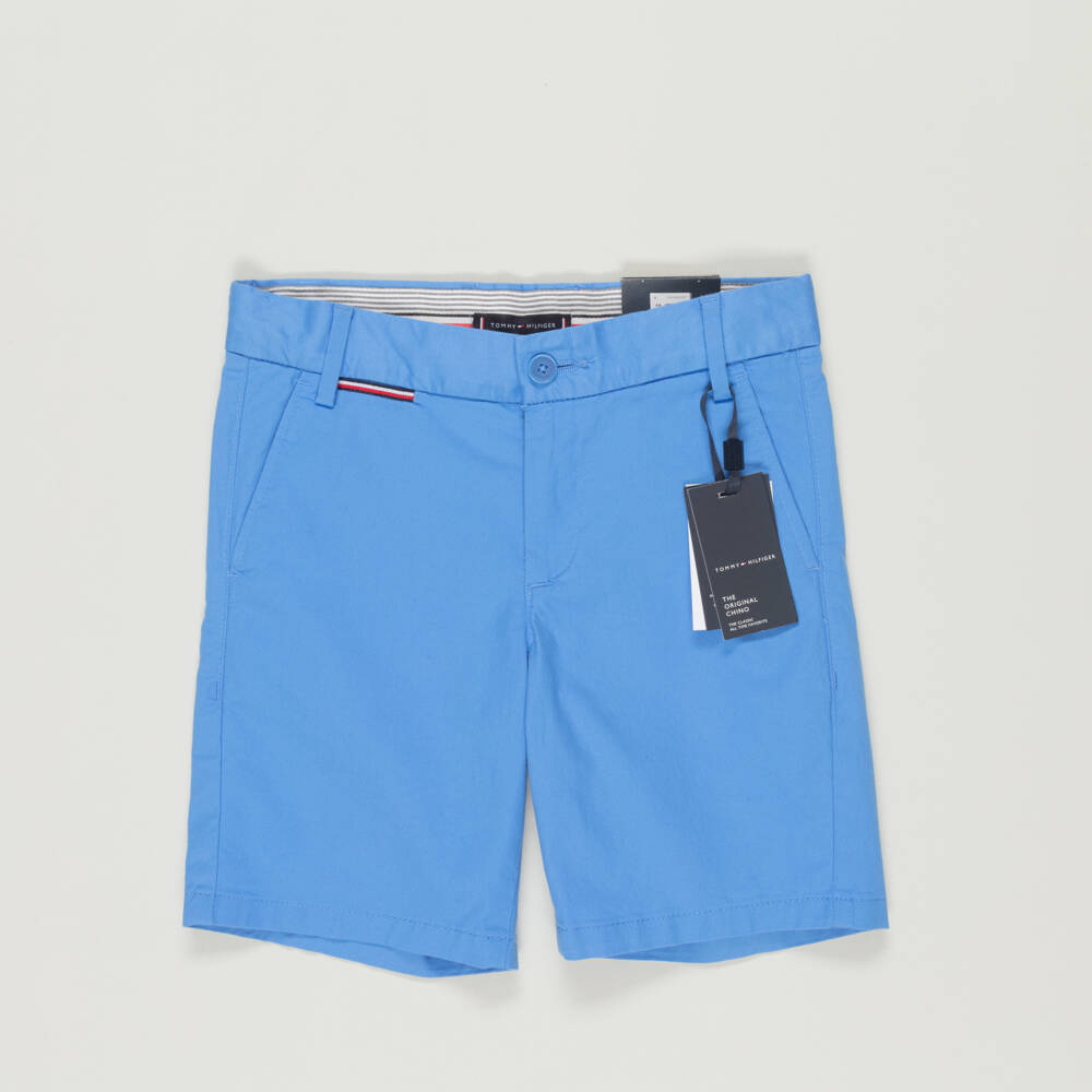 Tommy Hilfiger-Preloved Boys Blue Cotton Chino Shorts (4 years) | Childrensalon Outlet