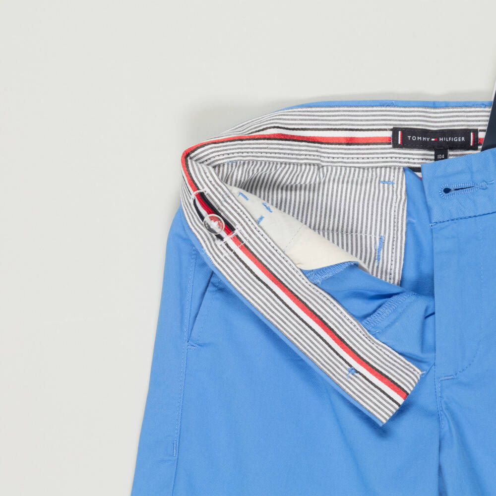 Tommy Hilfiger-Preloved Boys Blue Cotton Chino Shorts (4 years) | Childrensalon Outlet
