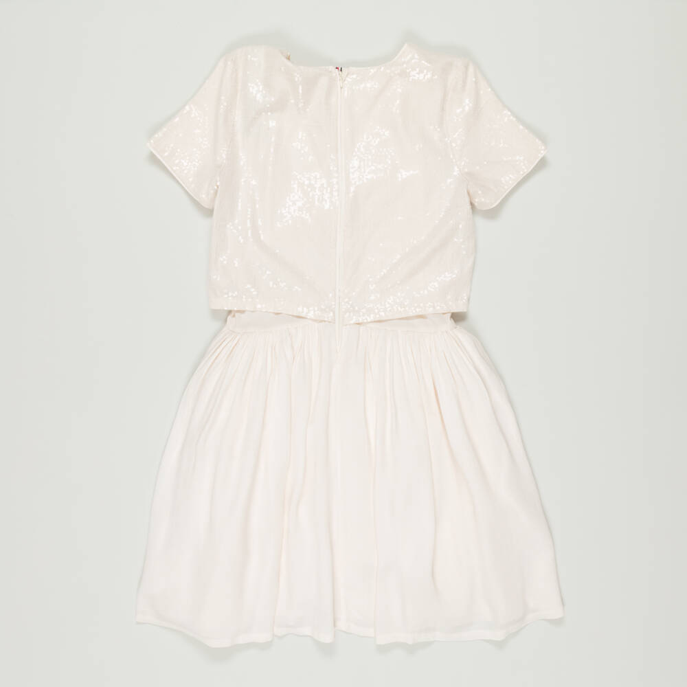 Tommy Hilfiger-Preloved Girls Ivory Sequin Dress (16 years) | Childrensalon Outlet
