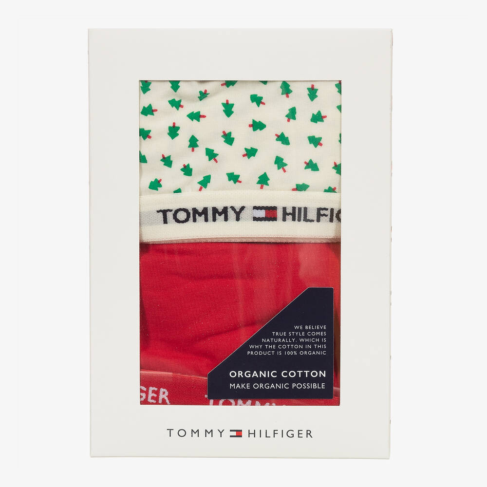 Tommy Hilfiger-Red & Ivory Bralette (2 Pack) | Childrensalon Outlet