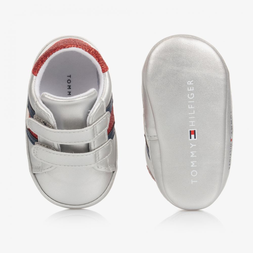 Tommy hilfiger store silver sneakers