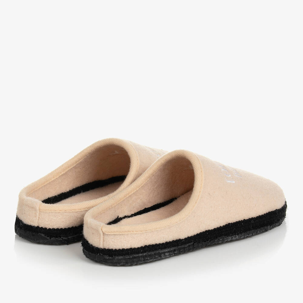 Tommy Hilfiger-Бежевые тапочки с вышитым флагом | Childrensalon Outlet