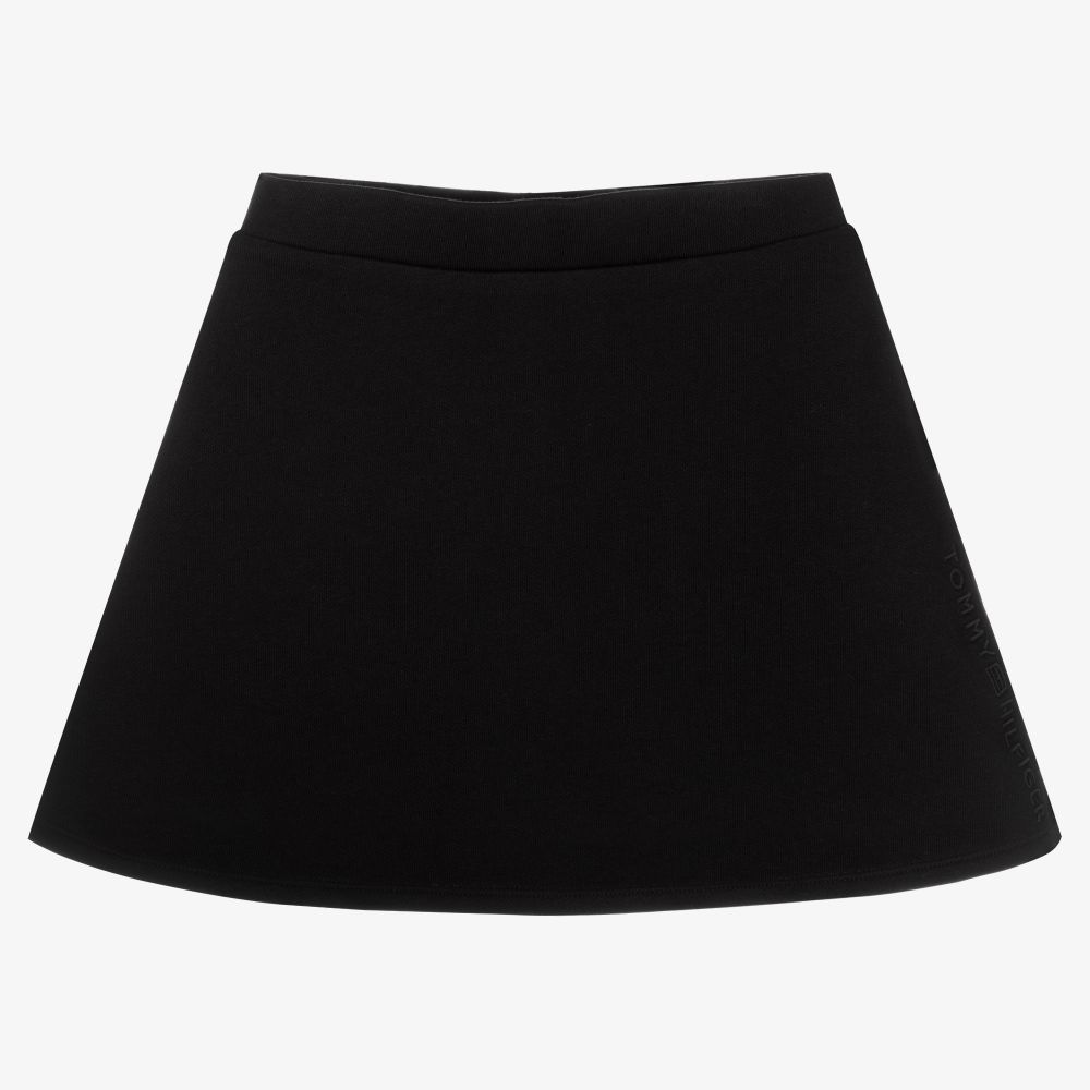 Tommy Hilfiger-Teen Black Cotton Skirt | Childrensalon Outlet