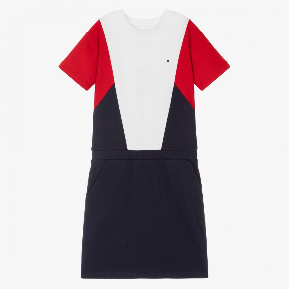 Tommy Hilfiger - Blaues Teen Kleid in Blockfarben | Childrensalon