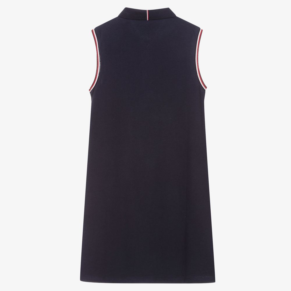 Tommy Hilfiger Teen Blue Cotton Polo Dress Childrensalon Outlet