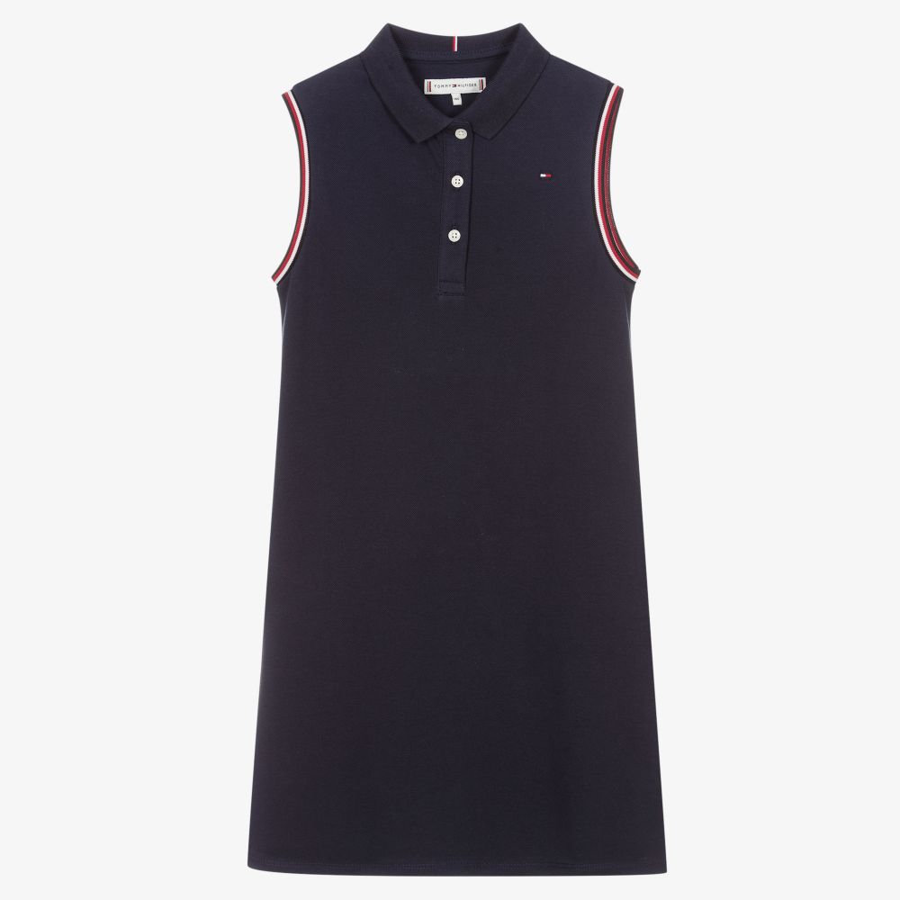 Tommy Hilfiger - Teen Blue Cotton Polo Dress | Childrensalon