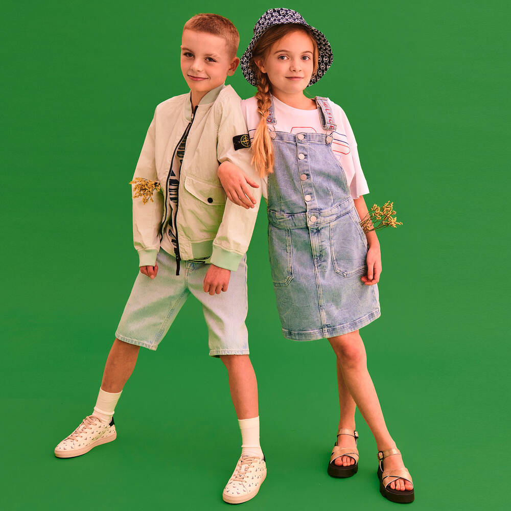 Tommy Hilfiger-Синее джинсовое платье на бретелях для подростков | Childrensalon Outlet