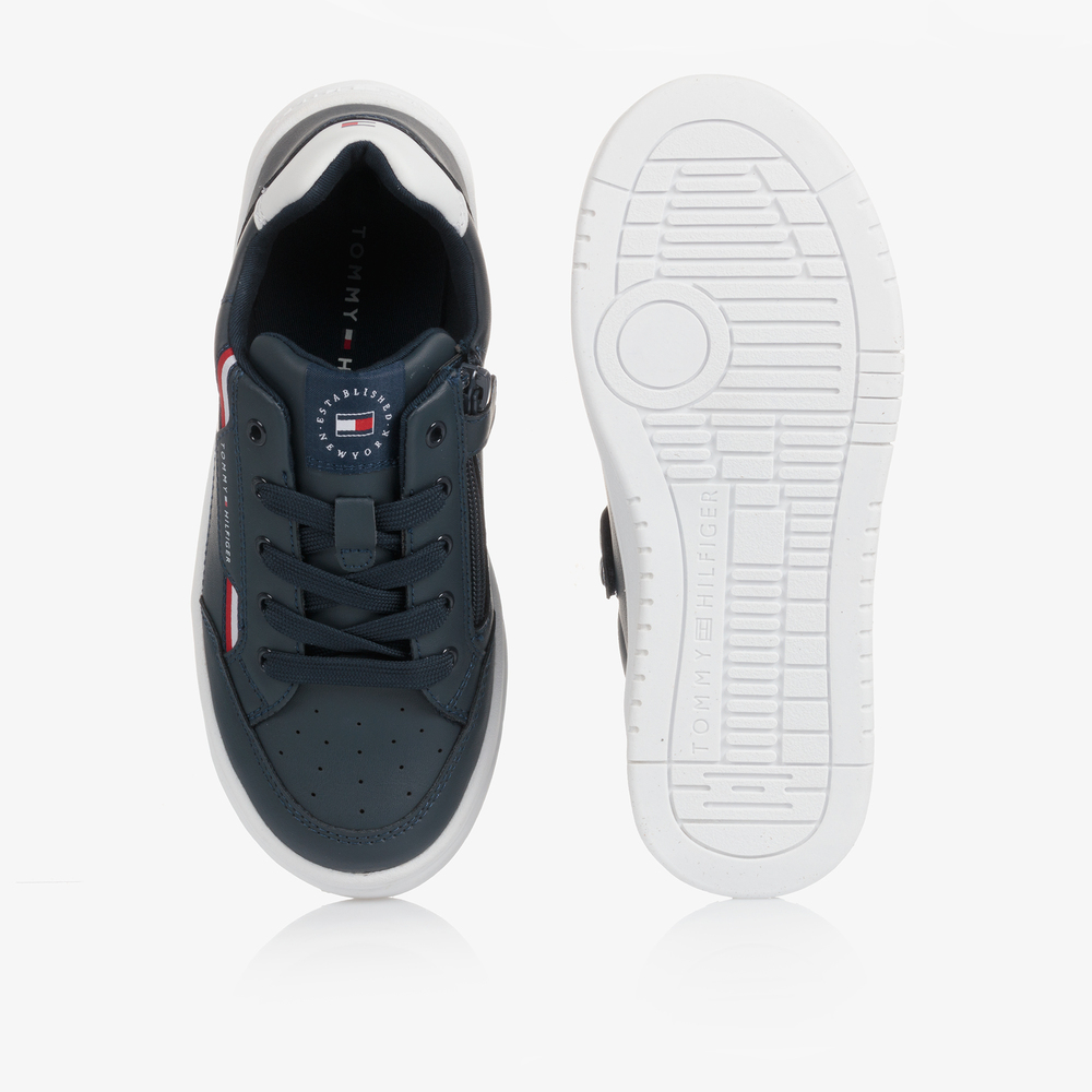 Tommy Hilfiger-Teen Blue Lace-Up Trainers | Childrensalon Outlet