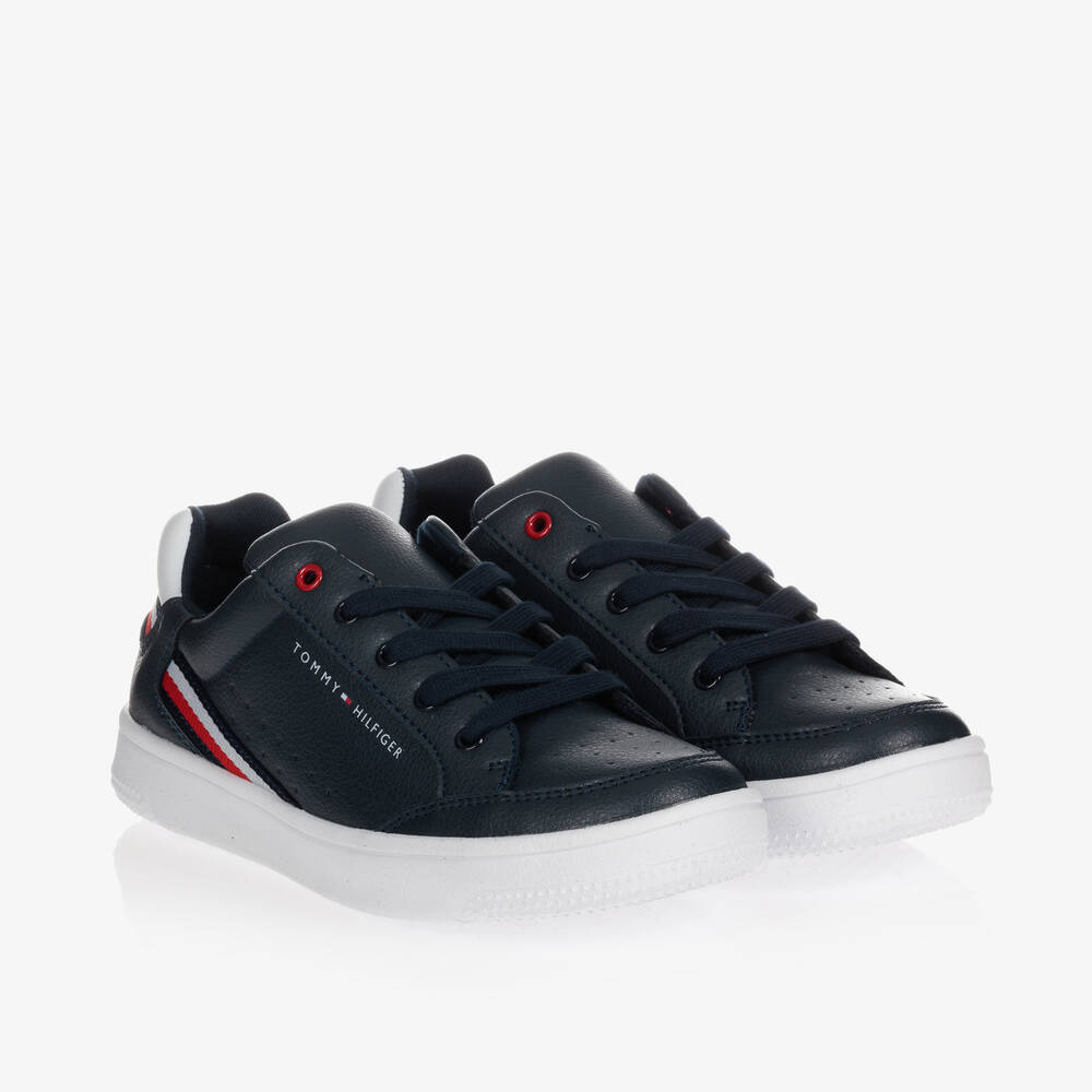 Tommy Hilfiger - Teen Blue Logo Trainers | Childrensalon