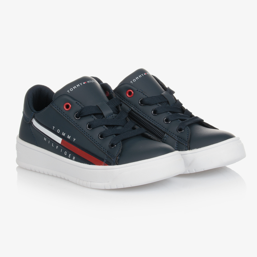 Tommy Hilfiger - Teen Blue Logo Trainers | Childrensalon