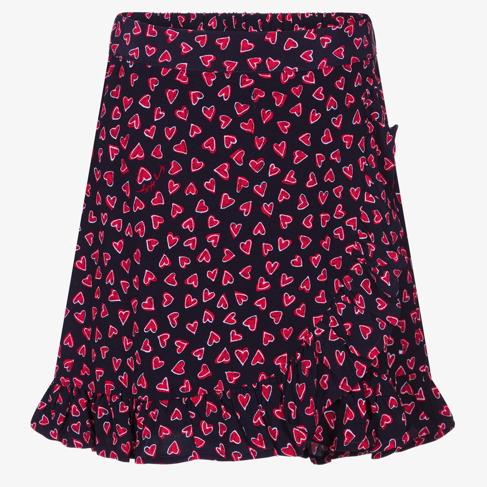 Tommy Hilfiger - Teen Blue & Red Heart Skirt | Childrensalon