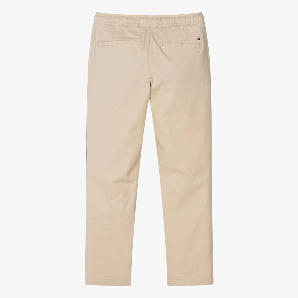 Tommy Hilfiger - Teen Boys Beige Cotton Drawstring Trousers